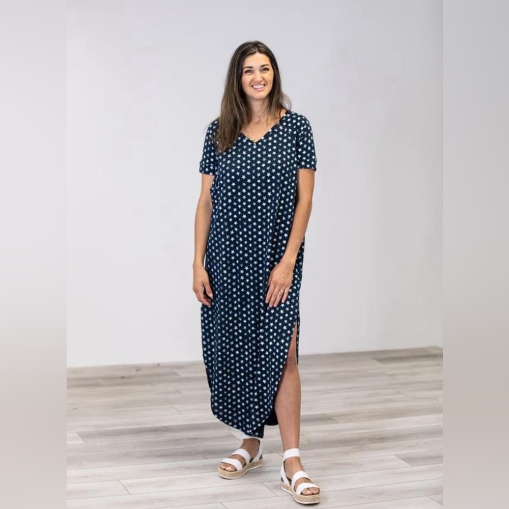 Latched Mama Summer Stars Dolman Nursing dress